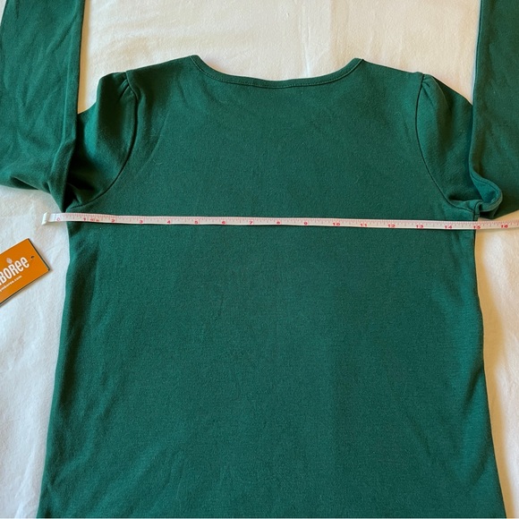 Gymboree Girls Long Sleeve Tee Green Size 8 Rocking Horse Appliqué NWT Holiday - Picture 4 of 7